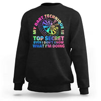 My Dart Technique Is Top Secret Sweatshirt Vintage Tie Dye Dart Lover - Wonder Print Shop