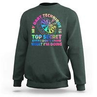 My Dart Technique Is Top Secret Sweatshirt Vintage Tie Dye Dart Lover - Wonder Print Shop