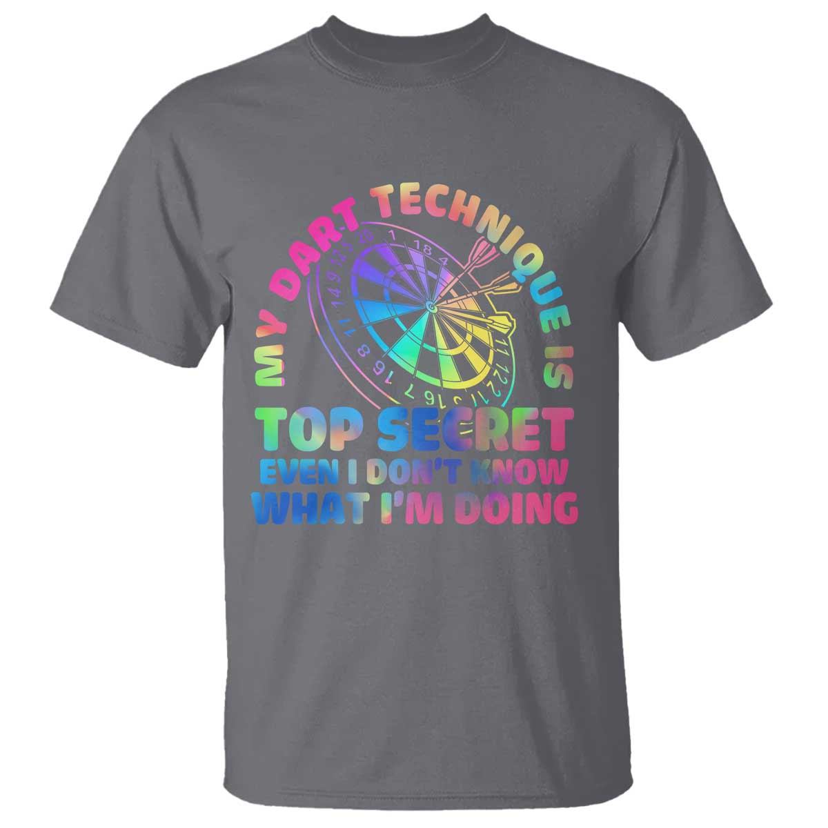 My Dart Technique Is Top Secret T Shirt Vintage Tie Dye Dart Lover - Wonder Print Shop
