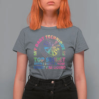 My Dart Technique Is Top Secret T Shirt For Women Vintage Tie Dye Dart Lover - Wonder Print Shop