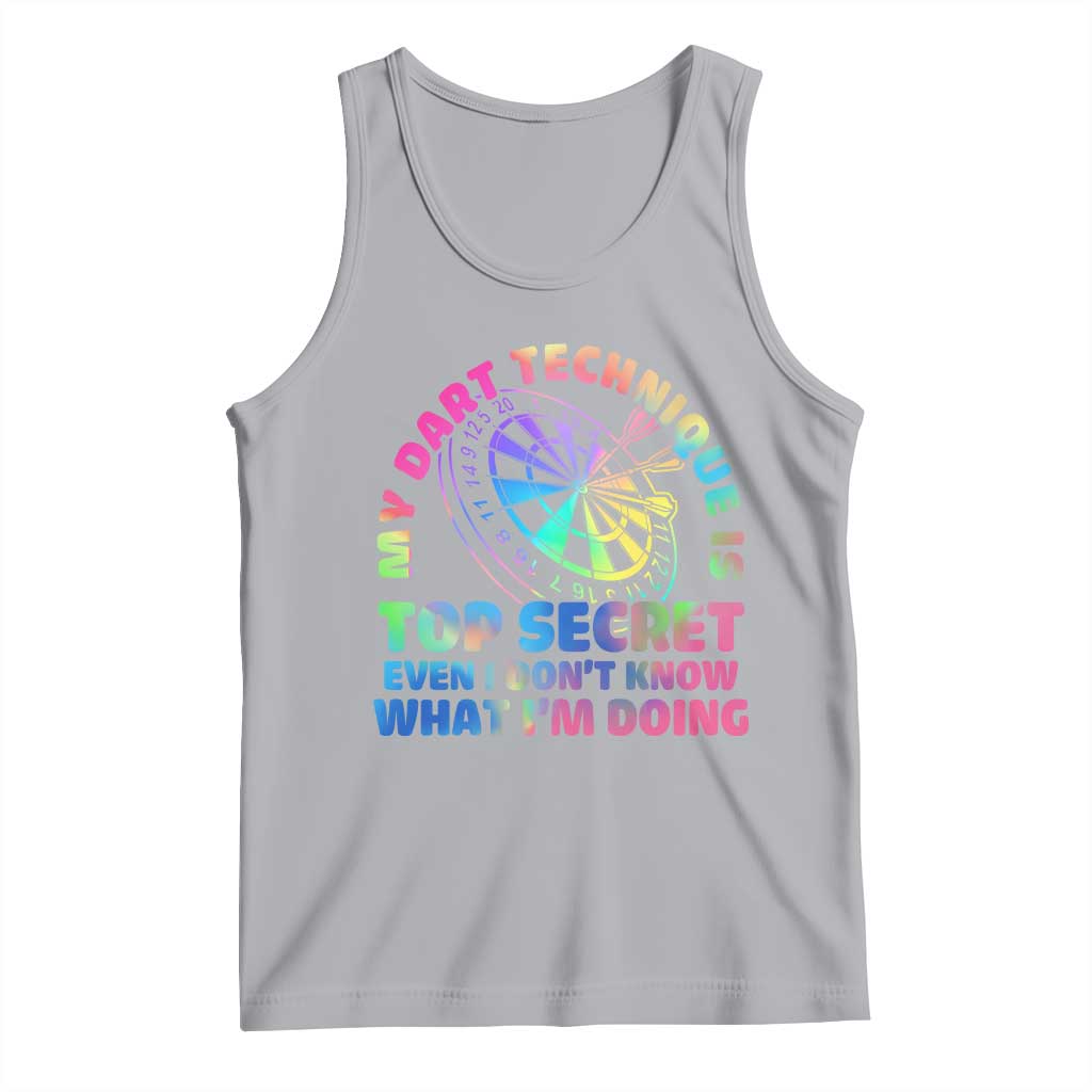My Dart Technique Is Top Secret Tank Top Vintage Tie Dye Dart Lover - Wonder Print Shop