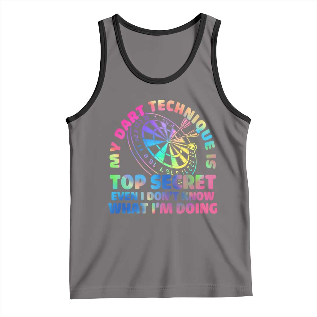 My Dart Technique Is Top Secret Tank Top Vintage Tie Dye Dart Lover - Wonder Print Shop