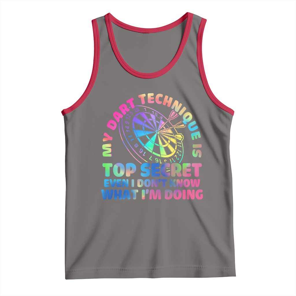 My Dart Technique Is Top Secret Tank Top Vintage Tie Dye Dart Lover - Wonder Print Shop