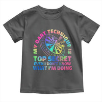 My Dart Technique Is Top Secret Toddler T Shirt Vintage Tie Dye Dart Lover - Wonder Print Shop