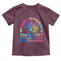 My Dart Technique Is Top Secret Toddler T Shirt Vintage Tie Dye Dart Lover - Wonder Print Shop