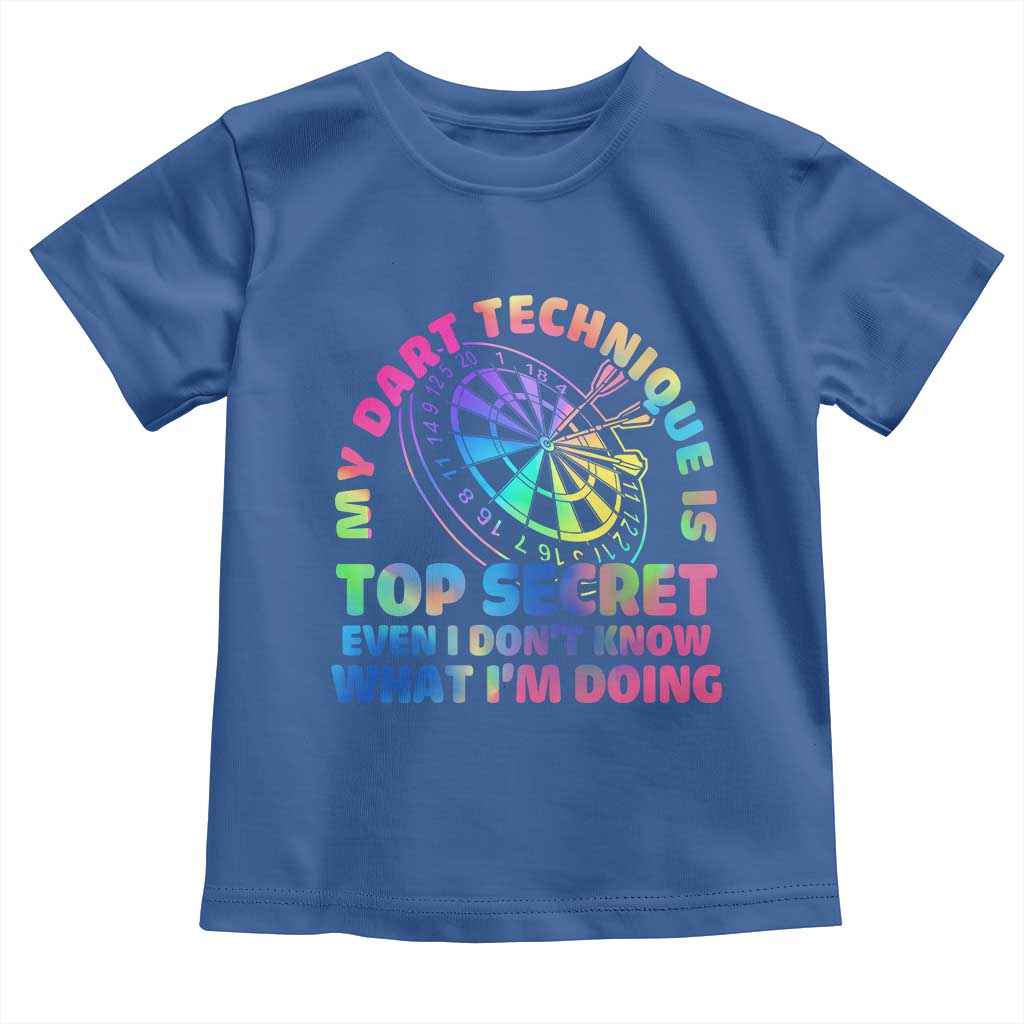 My Dart Technique Is Top Secret Toddler T Shirt Vintage Tie Dye Dart Lover - Wonder Print Shop