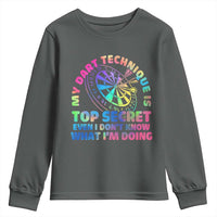 My Dart Technique Is Top Secret Youth Sweatshirt Vintage Tie Dye Dart Lover - Wonder Print Shop