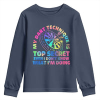 My Dart Technique Is Top Secret Youth Sweatshirt Vintage Tie Dye Dart Lover - Wonder Print Shop