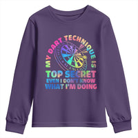My Dart Technique Is Top Secret Youth Sweatshirt Vintage Tie Dye Dart Lover - Wonder Print Shop