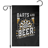 Darts And Beer That Is Why I Am Here Garden Flag Funny Pub Game Darts Lover Gift - Wonder Print Shop