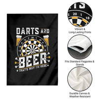 Darts And Beer That Is Why I Am Here Garden Flag Funny Pub Game Darts Lover Gift - Wonder Print Shop