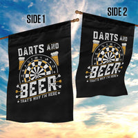 Darts And Beer That Is Why I Am Here Garden Flag Funny Pub Game Darts Lover Gift - Wonder Print Shop