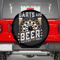 Darts And Beer That Is Why I Am Here Spare Tire Cover Funny Pub Game Darts Lover Gift - Wonder Print Shop