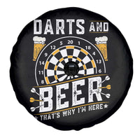 Darts And Beer That Is Why I Am Here Spare Tire Cover Funny Pub Game Darts Lover Gift - Wonder Print Shop