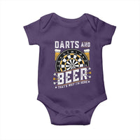 Darts And Beer That Is Why I Am Here Baby Onesie Funny Pub Game Darts Lover Gift - Wonder Print Shop