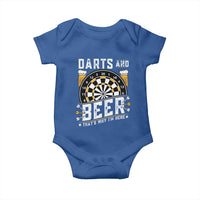 Darts And Beer That Is Why I Am Here Baby Onesie Funny Pub Game Darts Lover Gift - Wonder Print Shop