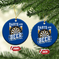 Darts And Beer That Is Why I Am Here Ceramic Ornament Funny Pub Game Darts Lover Gift - Wonder Print Shop