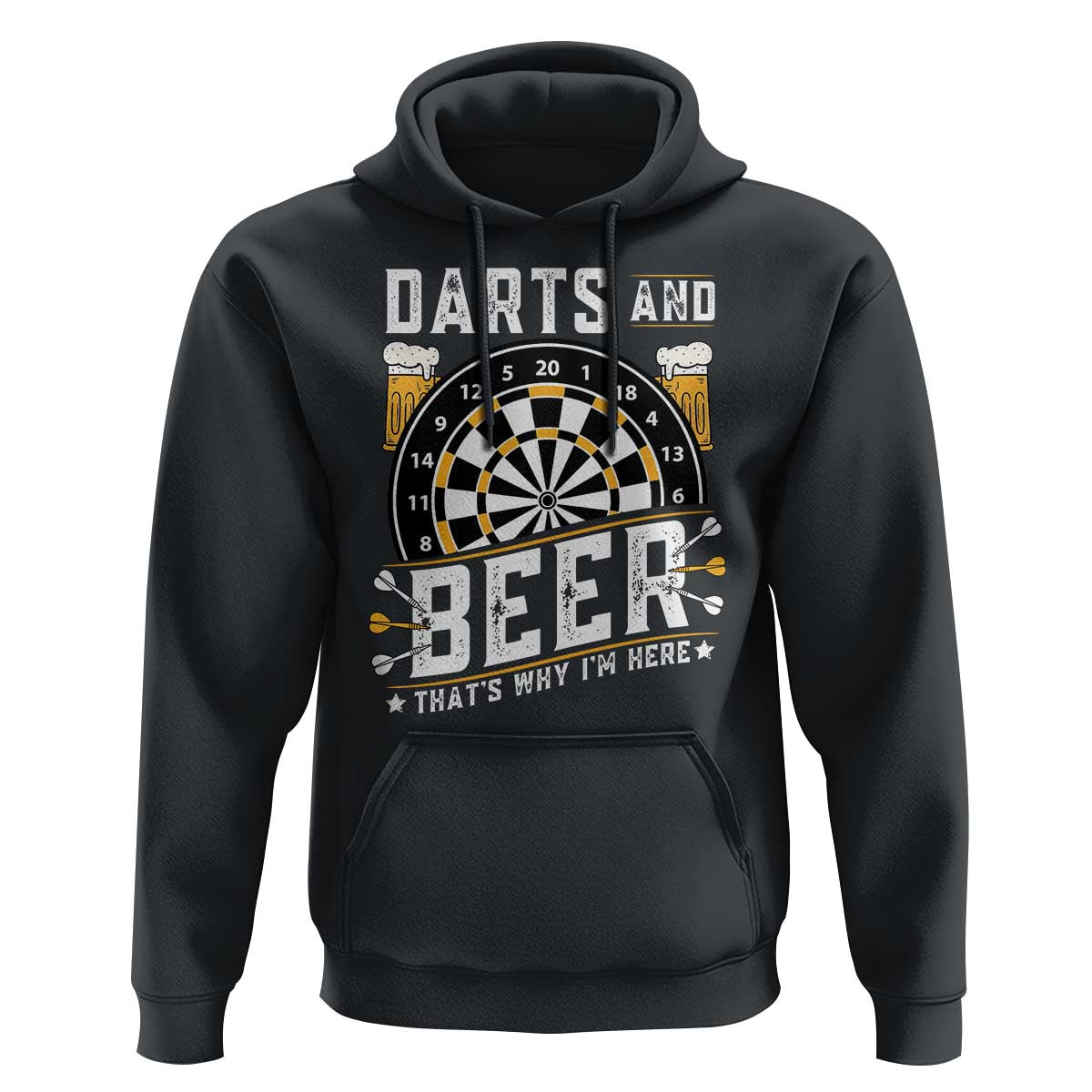 Darts And Beer That Is Why I Am Here Hoodie Funny Pub Game Darts Lover Gift - Wonder Print Shop