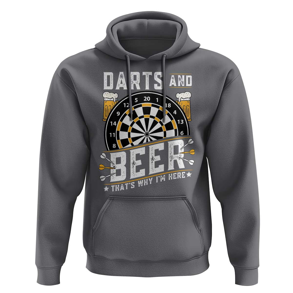 Darts And Beer That Is Why I Am Here Hoodie Funny Pub Game Darts Lover Gift - Wonder Print Shop