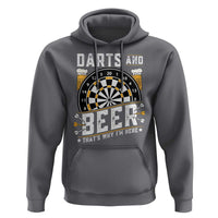 Darts And Beer That Is Why I Am Here Hoodie Funny Pub Game Darts Lover Gift - Wonder Print Shop