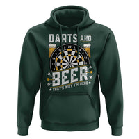Darts And Beer That Is Why I Am Here Hoodie Funny Pub Game Darts Lover Gift - Wonder Print Shop