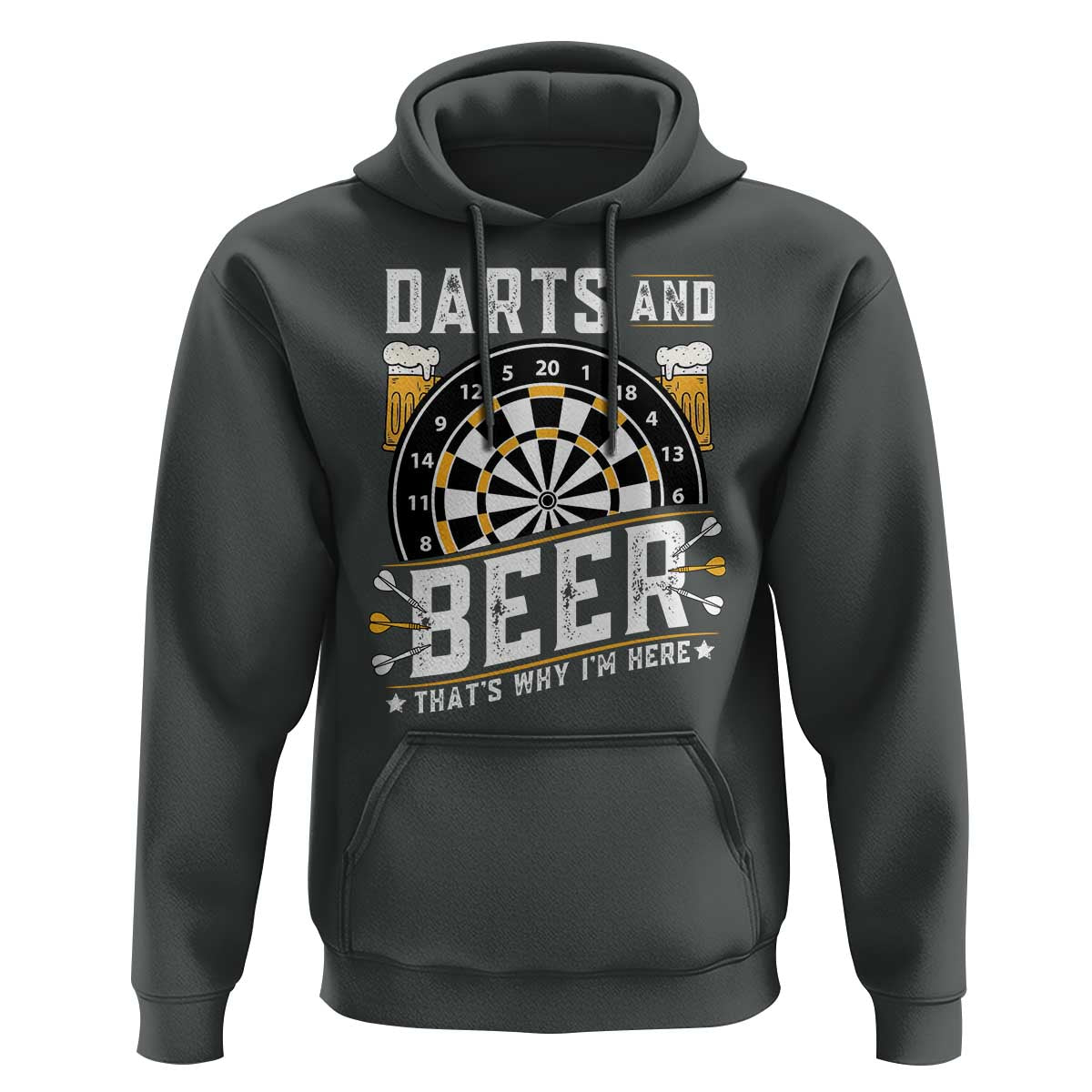 Darts And Beer That Is Why I Am Here Hoodie Funny Pub Game Darts Lover Gift - Wonder Print Shop