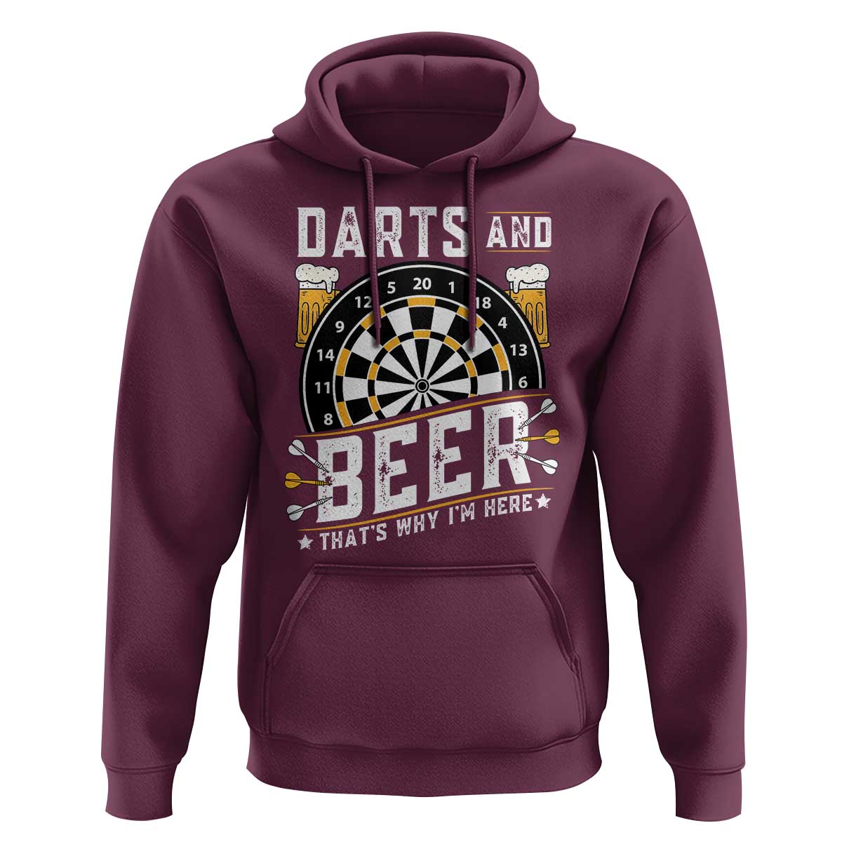 Darts And Beer That Is Why I Am Here Hoodie Funny Pub Game Darts Lover Gift - Wonder Print Shop