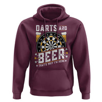 Darts And Beer That Is Why I Am Here Hoodie Funny Pub Game Darts Lover Gift - Wonder Print Shop