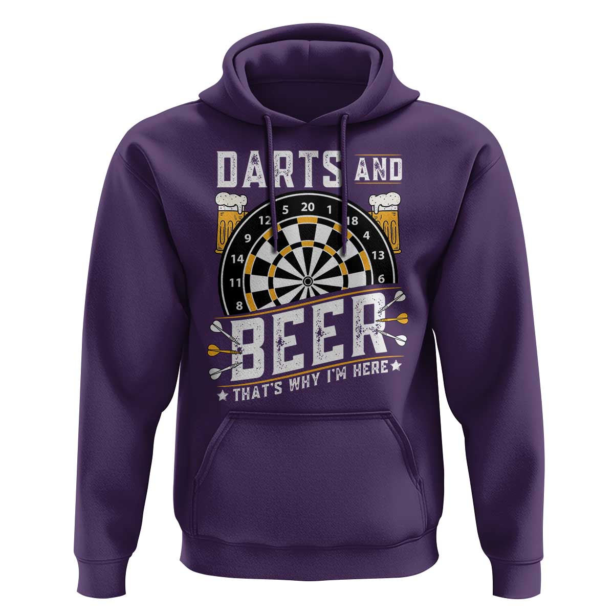 Darts And Beer That Is Why I Am Here Hoodie Funny Pub Game Darts Lover Gift - Wonder Print Shop