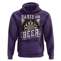 Darts And Beer That Is Why I Am Here Hoodie Funny Pub Game Darts Lover Gift - Wonder Print Shop