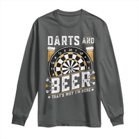 Darts And Beer That Is Why I Am Here Long Sleeve Shirt Funny Pub Game Darts Lover Gift - Wonder Print Shop