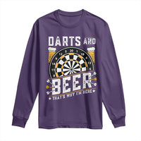 Darts And Beer That Is Why I Am Here Long Sleeve Shirt Funny Pub Game Darts Lover Gift - Wonder Print Shop