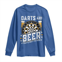 Darts And Beer That Is Why I Am Here Long Sleeve Shirt Funny Pub Game Darts Lover Gift - Wonder Print Shop