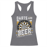 Darts And Beer That Is Why I Am Here Racerback Tank Top Funny Pub Game Darts Lover Gift - Wonder Print Shop
