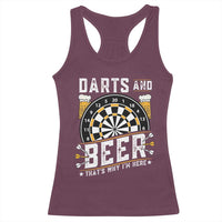 Darts And Beer That Is Why I Am Here Racerback Tank Top Funny Pub Game Darts Lover Gift - Wonder Print Shop