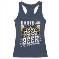 Darts And Beer That Is Why I Am Here Racerback Tank Top Funny Pub Game Darts Lover Gift - Wonder Print Shop
