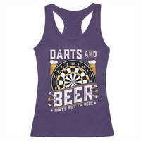 Darts And Beer That Is Why I Am Here Racerback Tank Top Funny Pub Game Darts Lover Gift - Wonder Print Shop