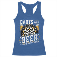 Darts And Beer That Is Why I Am Here Racerback Tank Top Funny Pub Game Darts Lover Gift - Wonder Print Shop