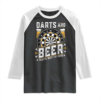 Darts And Beer That Is Why I Am Here Raglan Shirt Funny Pub Game Darts Lover Gift - Wonder Print Shop
