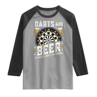 Darts And Beer That Is Why I Am Here Raglan Shirt Funny Pub Game Darts Lover Gift - Wonder Print Shop