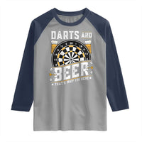 Darts And Beer That Is Why I Am Here Raglan Shirt Funny Pub Game Darts Lover Gift - Wonder Print Shop