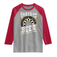 Darts And Beer That Is Why I Am Here Raglan Shirt Funny Pub Game Darts Lover Gift - Wonder Print Shop