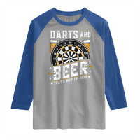 Darts And Beer That Is Why I Am Here Raglan Shirt Funny Pub Game Darts Lover Gift - Wonder Print Shop