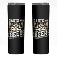 Darts And Beer That Is Why I Am Here Skinny Tumbler Funny Pub Game Darts Lover Gift - Wonder Print Shop