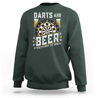 Darts And Beer That Is Why I Am Here Sweatshirt Funny Pub Game Darts Lover Gift - Wonder Print Shop
