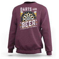 Darts And Beer That Is Why I Am Here Sweatshirt Funny Pub Game Darts Lover Gift - Wonder Print Shop