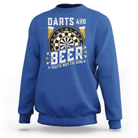 Darts And Beer That Is Why I Am Here Sweatshirt Funny Pub Game Darts Lover Gift - Wonder Print Shop