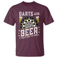 Darts And Beer That Is Why I Am Here T Shirt Funny Pub Game Darts Lover Gift - Wonder Print Shop