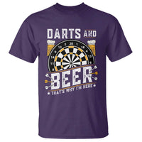 Darts And Beer That Is Why I Am Here T Shirt Funny Pub Game Darts Lover Gift - Wonder Print Shop