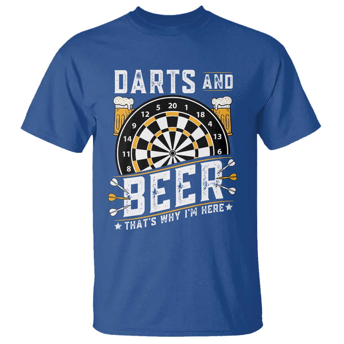 Darts And Beer That Is Why I Am Here T Shirt Funny Pub Game Darts Lover Gift - Wonder Print Shop